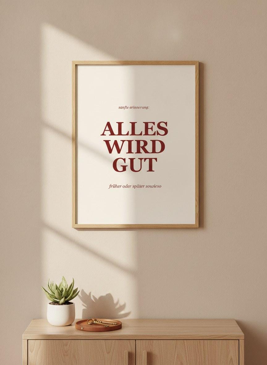Alles wird gut Poster Retro – Poster-Motiv