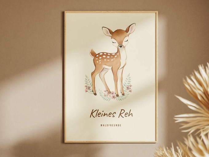 Waldtiere 6er-Set – Poster-Motiv