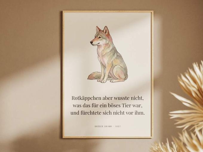 Rotkäppchen 6er-Set – Der Wolf – Poster-Motiv