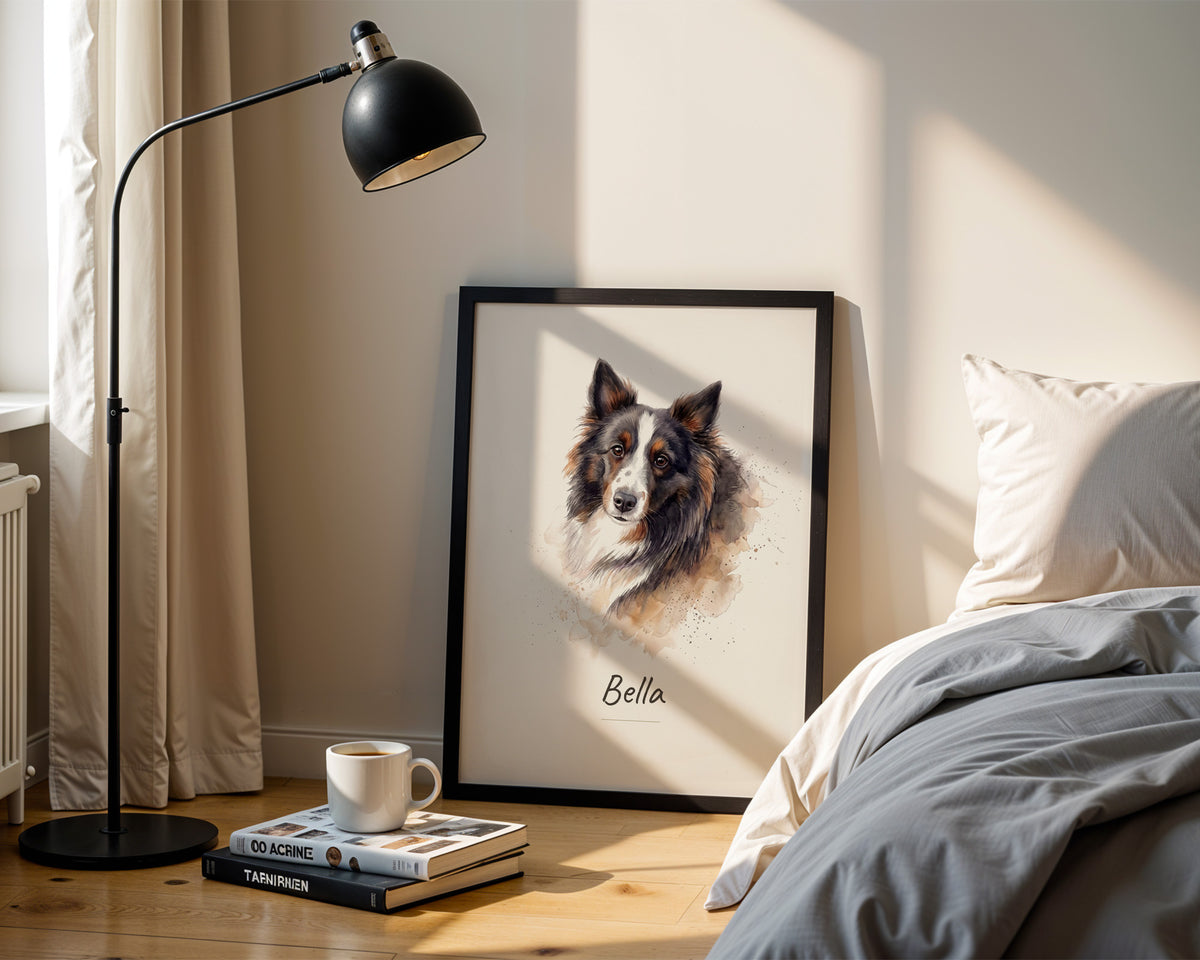 Haustier-Porträt vom Foto – Poster im Schlafzimmer