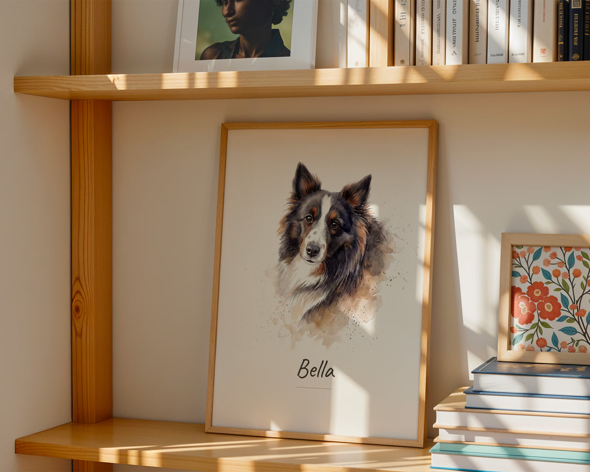 Haustier-Porträt vom Foto – gerahmtes Poster an der Wand