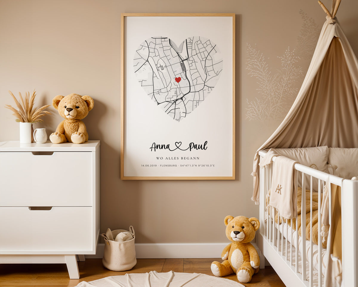 Karten-Poster „Dein Ort“ – Poster im Kinderzimmer