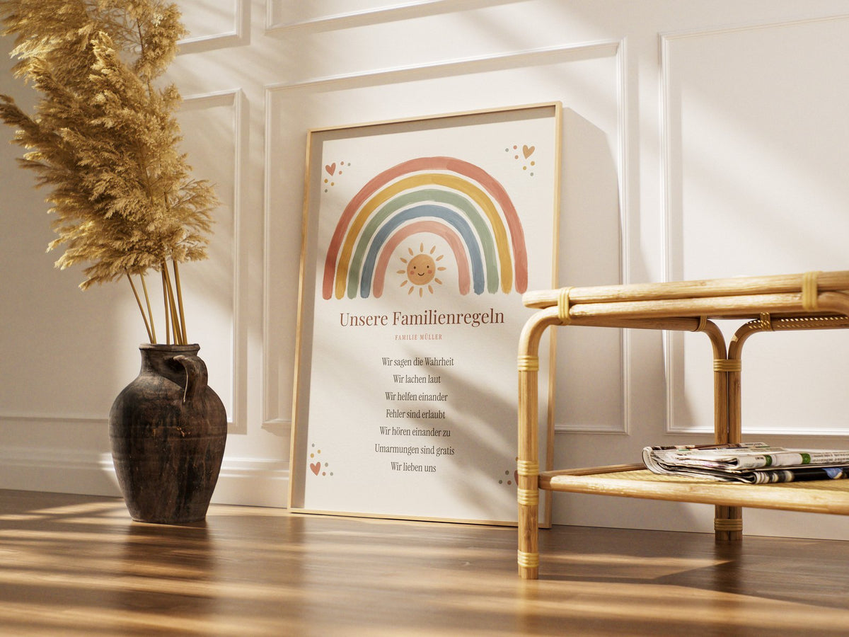 Hausregeln Boho Regenbogen