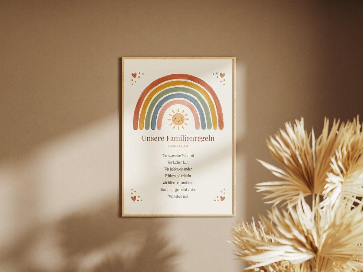 Hausregeln Boho Regenbogen