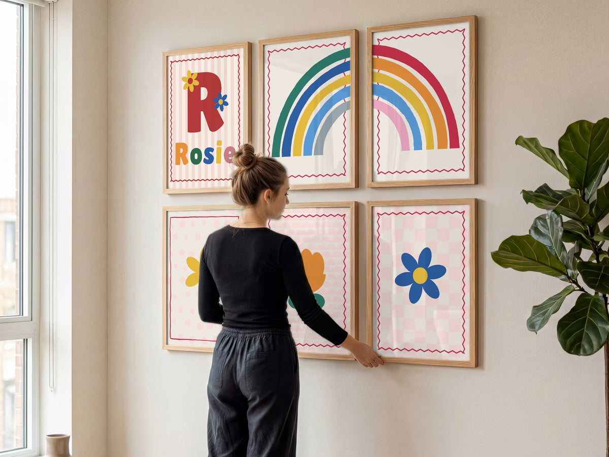 Namensposter 6er-Set – Wand