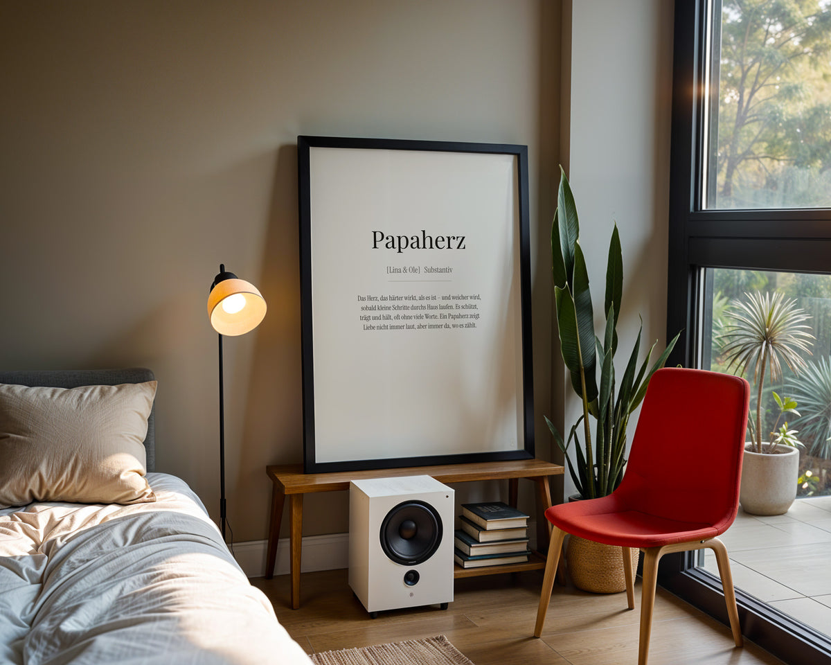 Papaherz – Poster im Schlafzimmer