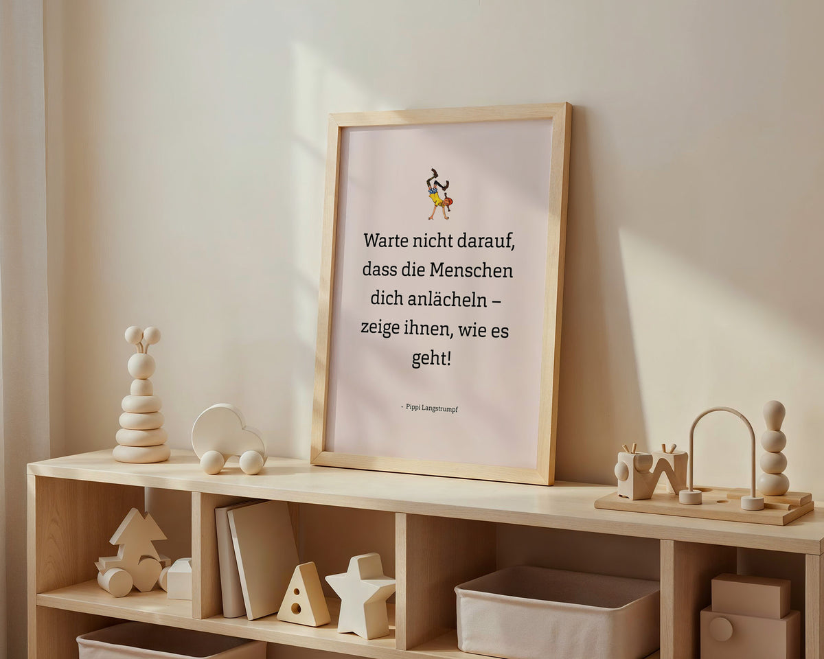 Pippi – Warte nicht darauf – Poster im Kinderzimmer