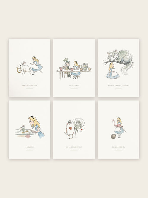 Alice im Wunderland 6er-Set