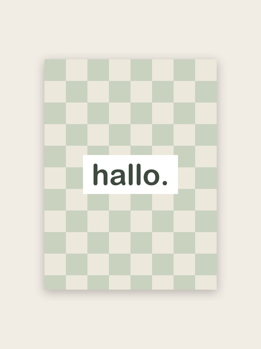 Hallo Poster Schachbrett