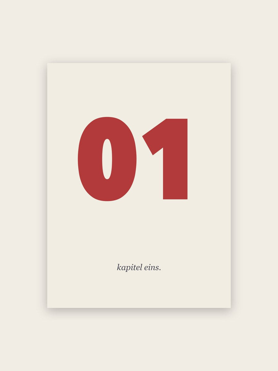 Kapitel Eins Poster – poster design
