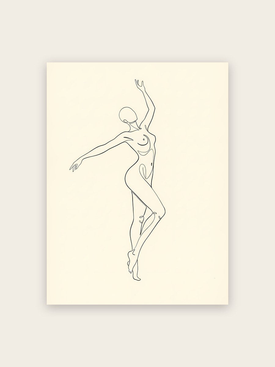 Line Art Figur Poster – Poster-Motiv