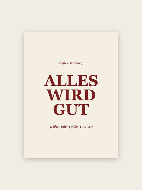 Alles wird gut Poster Retro
