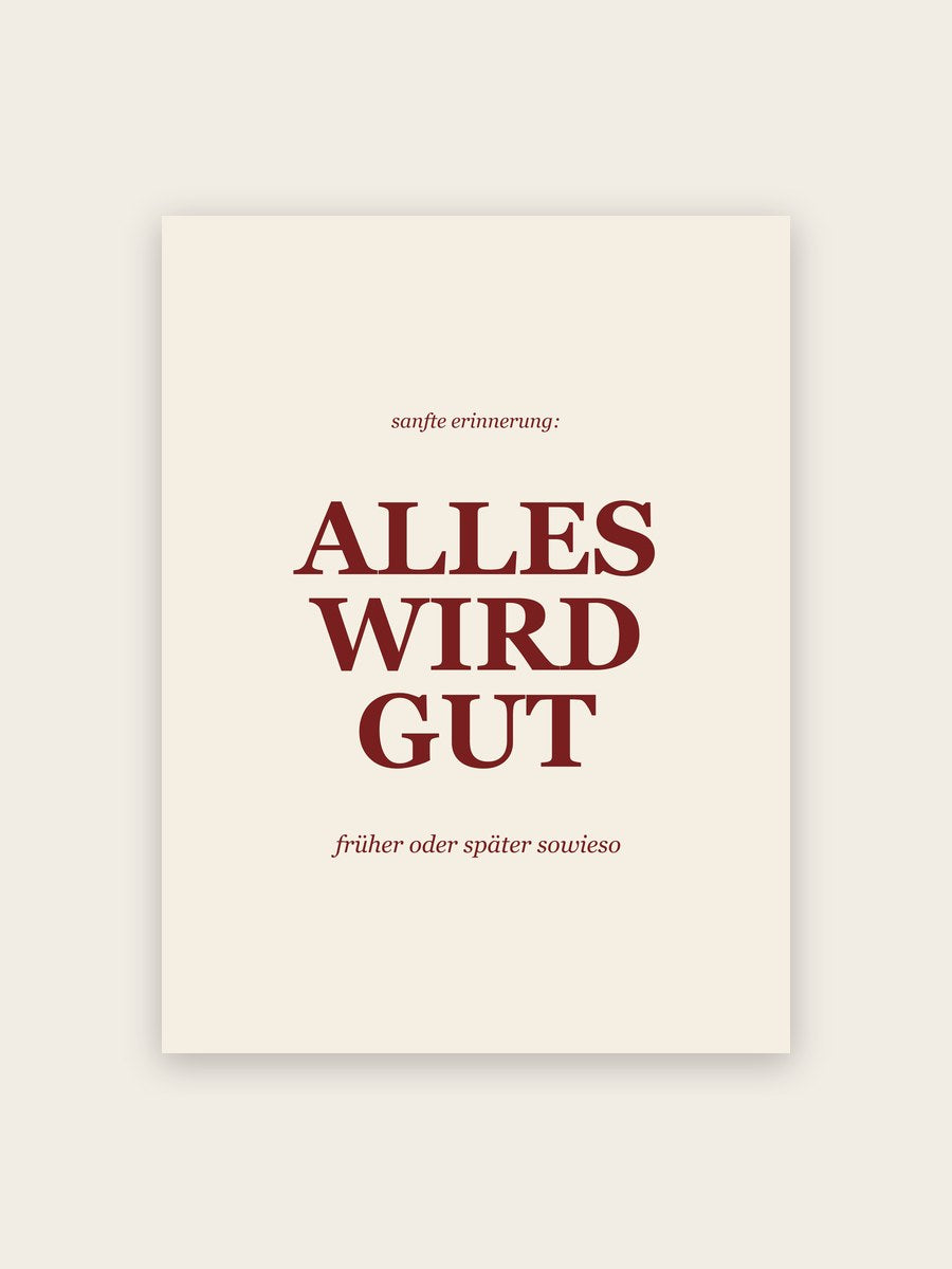 Alles wird gut Poster Retro