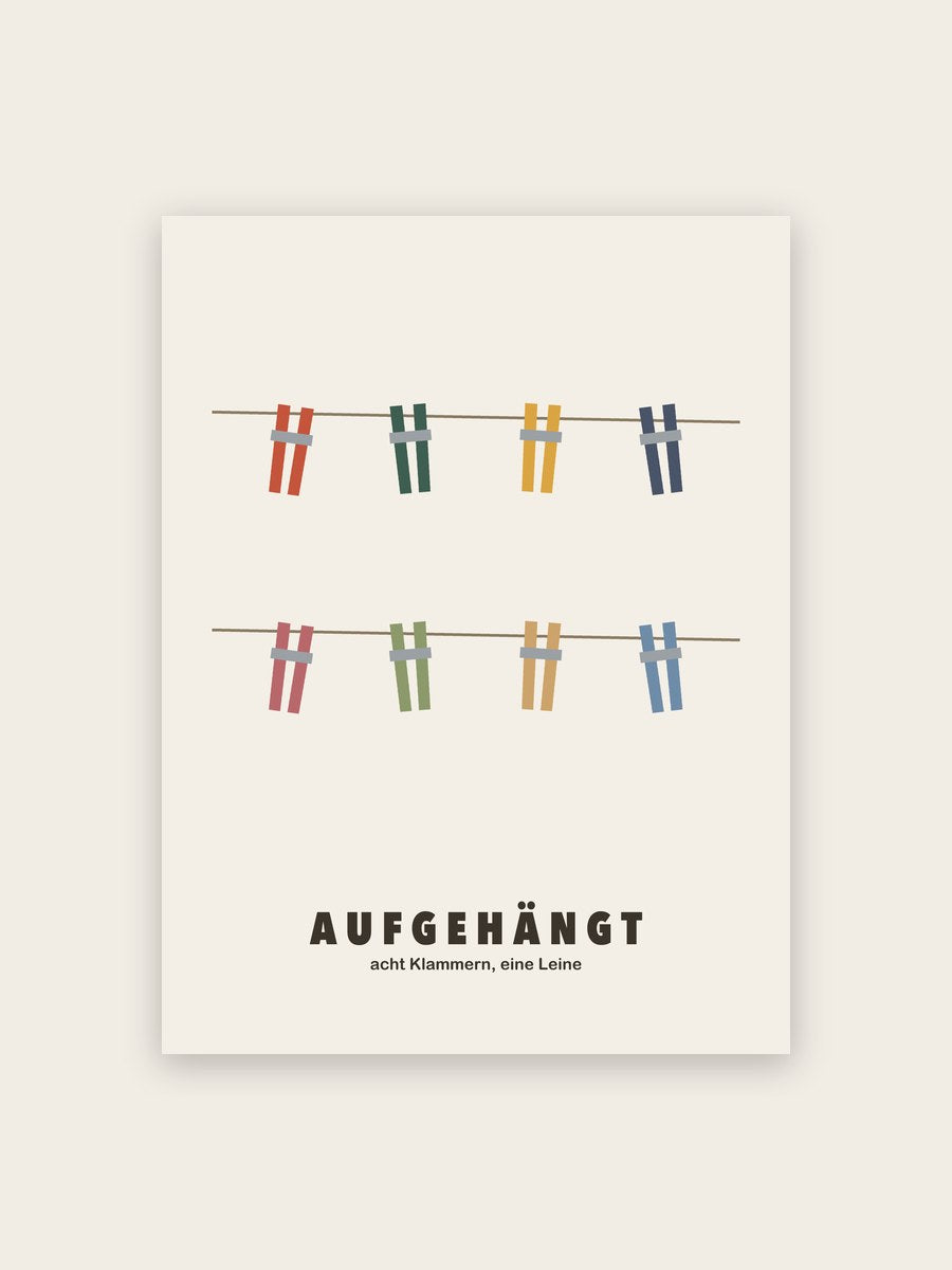 Wäscheklammern Poster