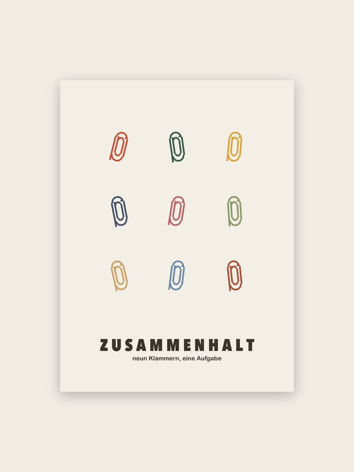 Büroklammern Poster