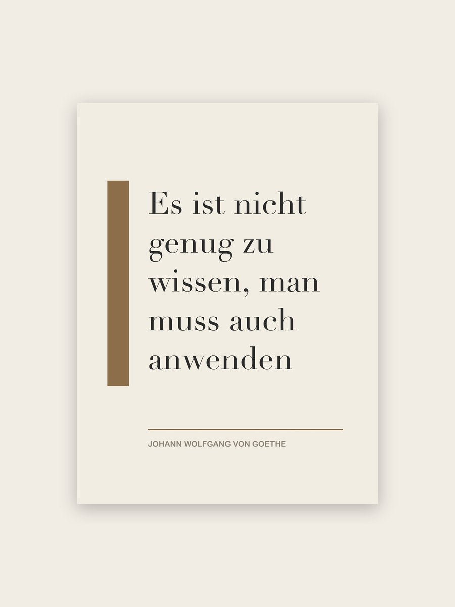 Goethe Zitat Poster – Poster-Motiv