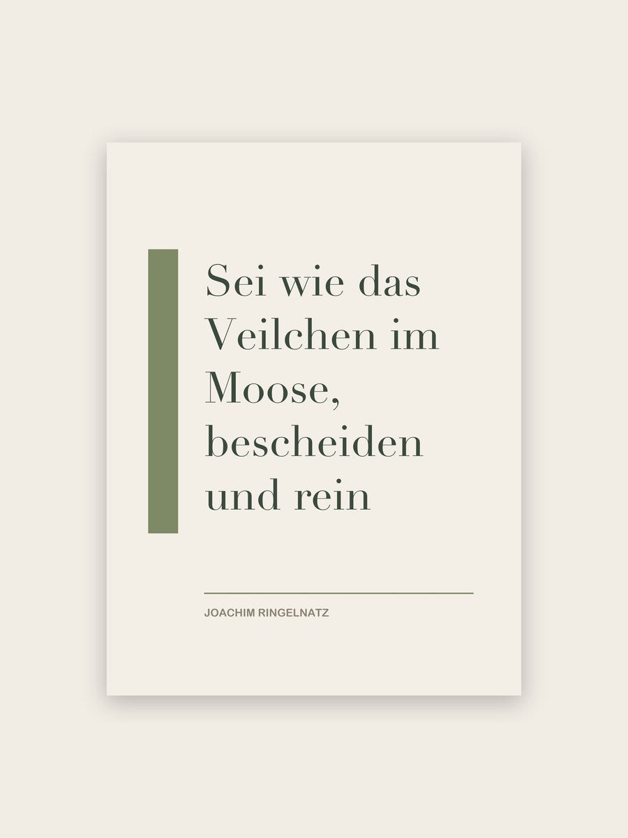 Ringelnatz Zitat Poster