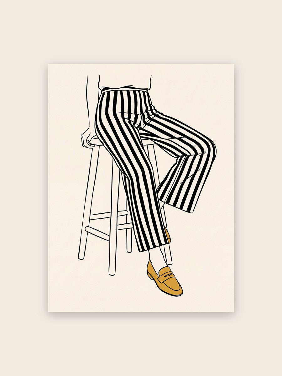 Fashion Poster Gestreifte Hose – poster design