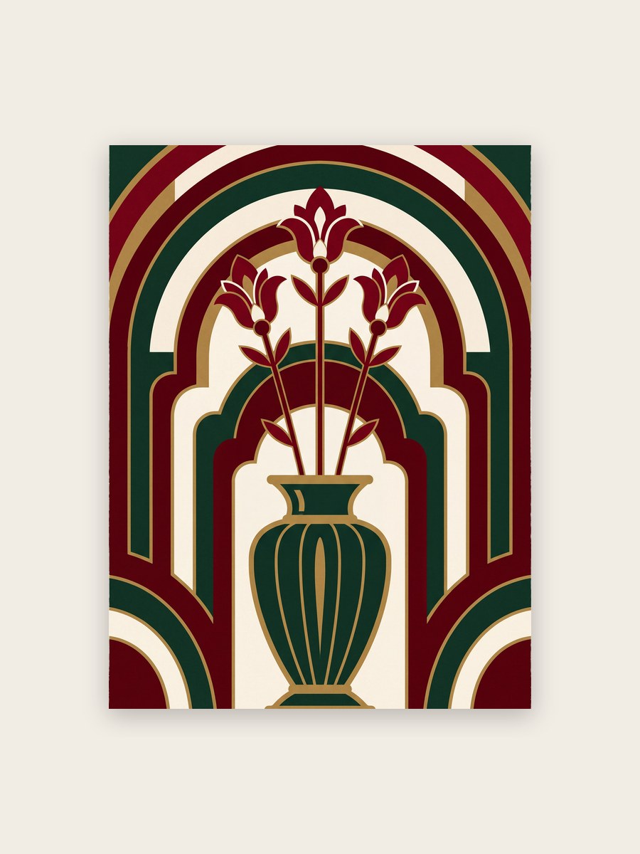 Art Deco Poster Vase