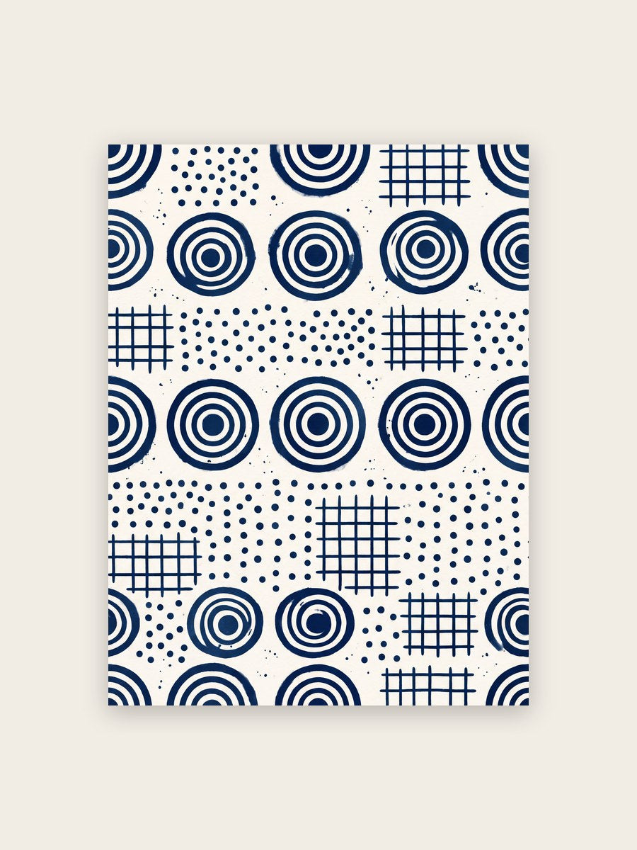 Indigo Muster Poster – Poster-Motiv