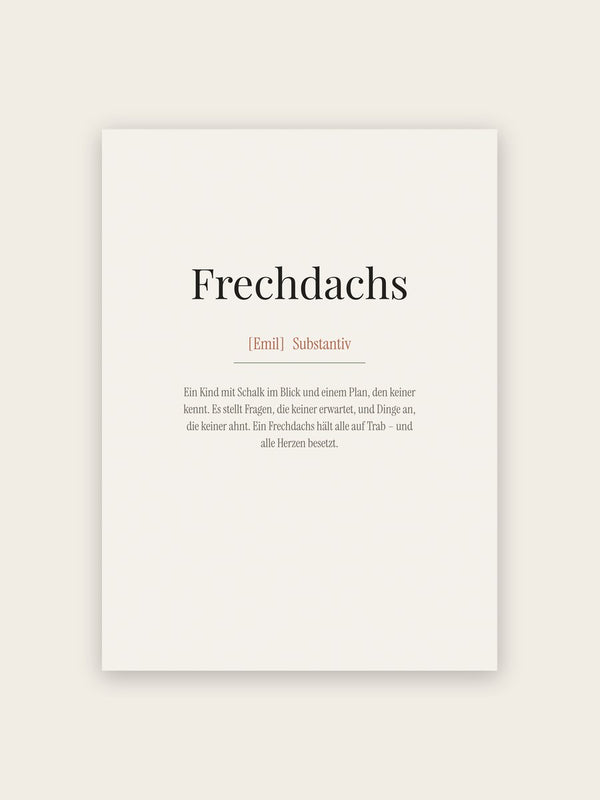 Frechdachs (Definition)