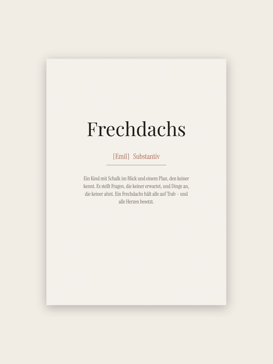 Frechdachs (Definition)
