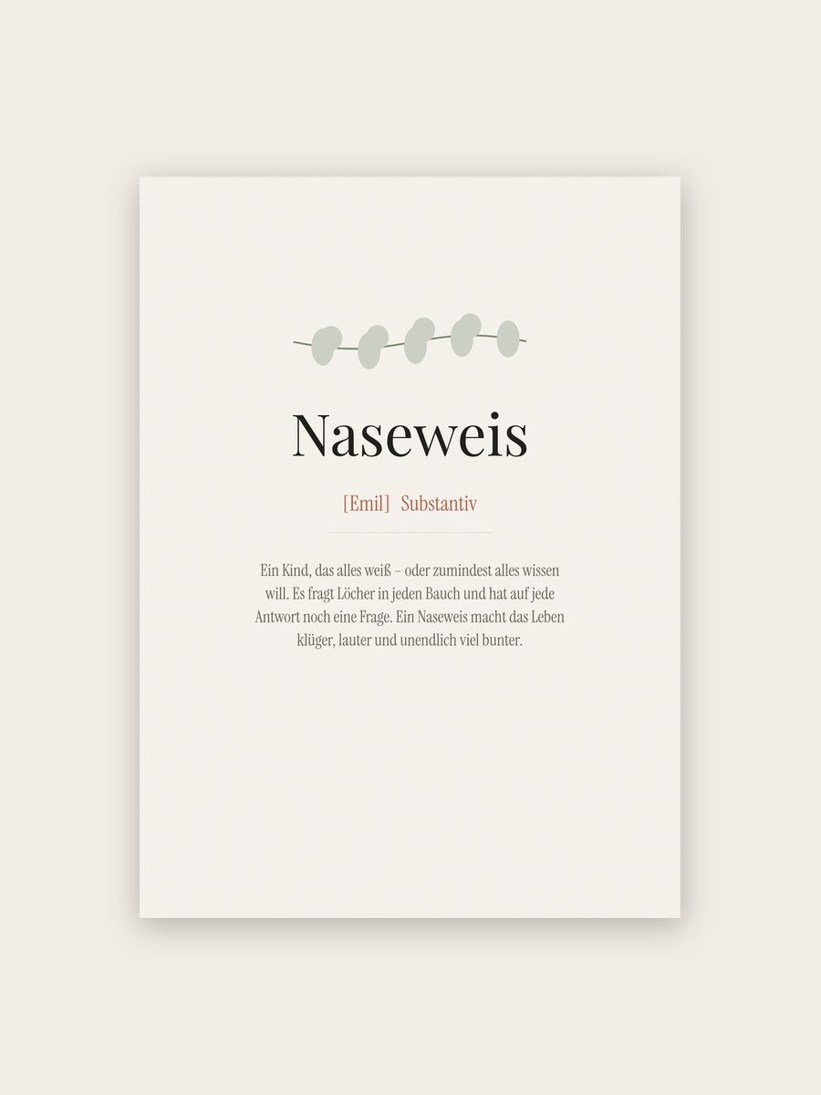 Naseweis (Definition)