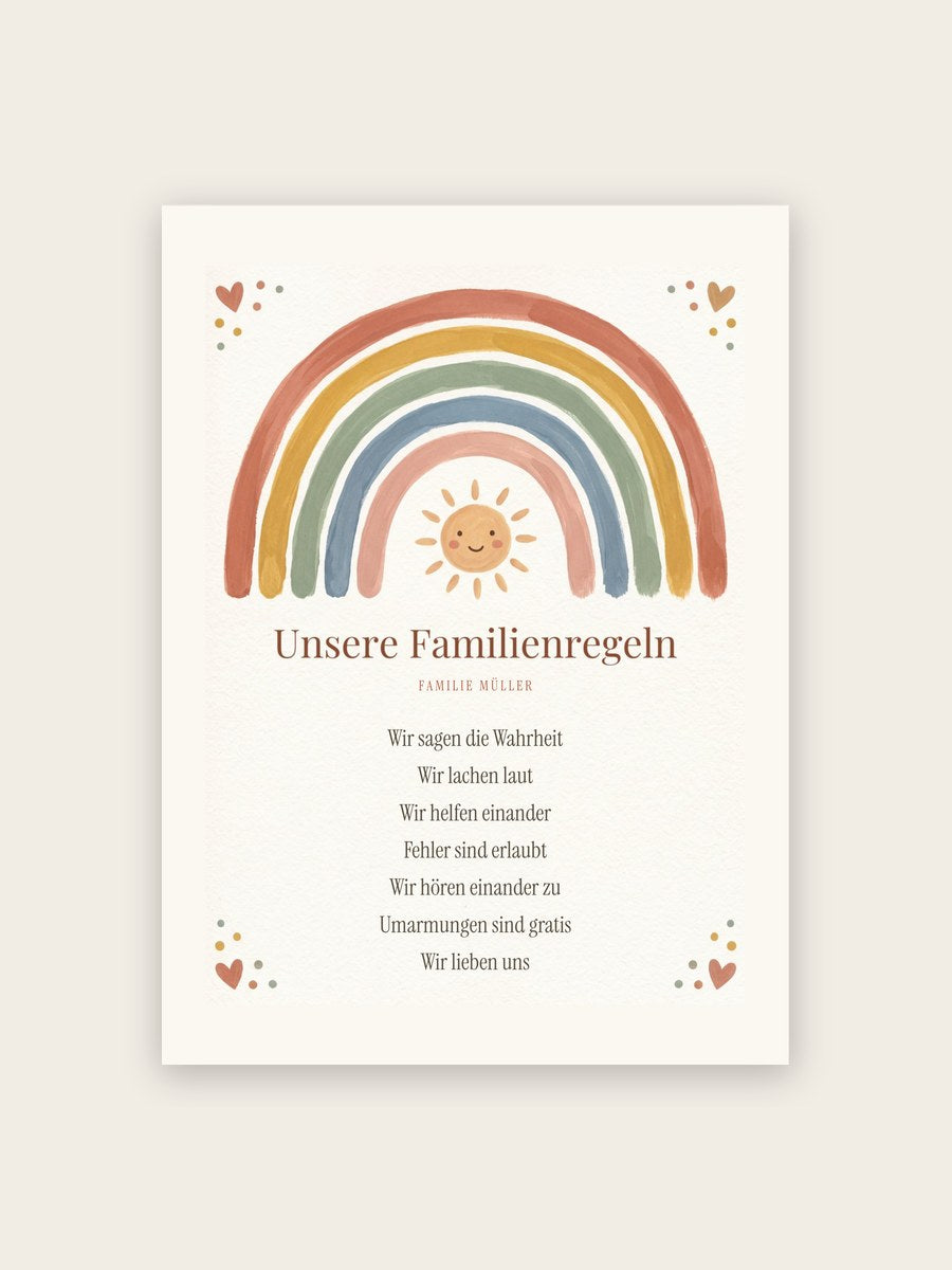 House rules Boho Regenbogen