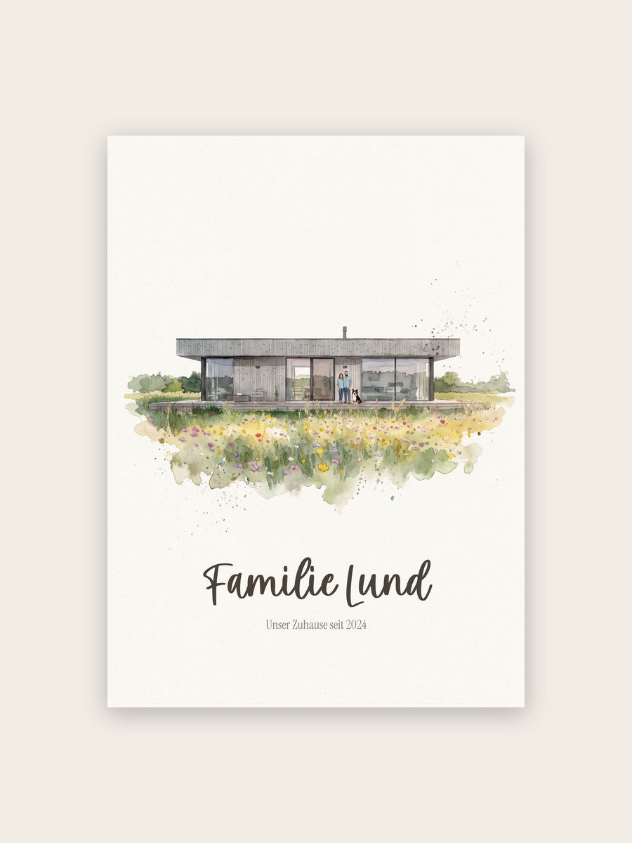Haus-Portrait vom Foto – Aquarell – weiteres Beispiel
