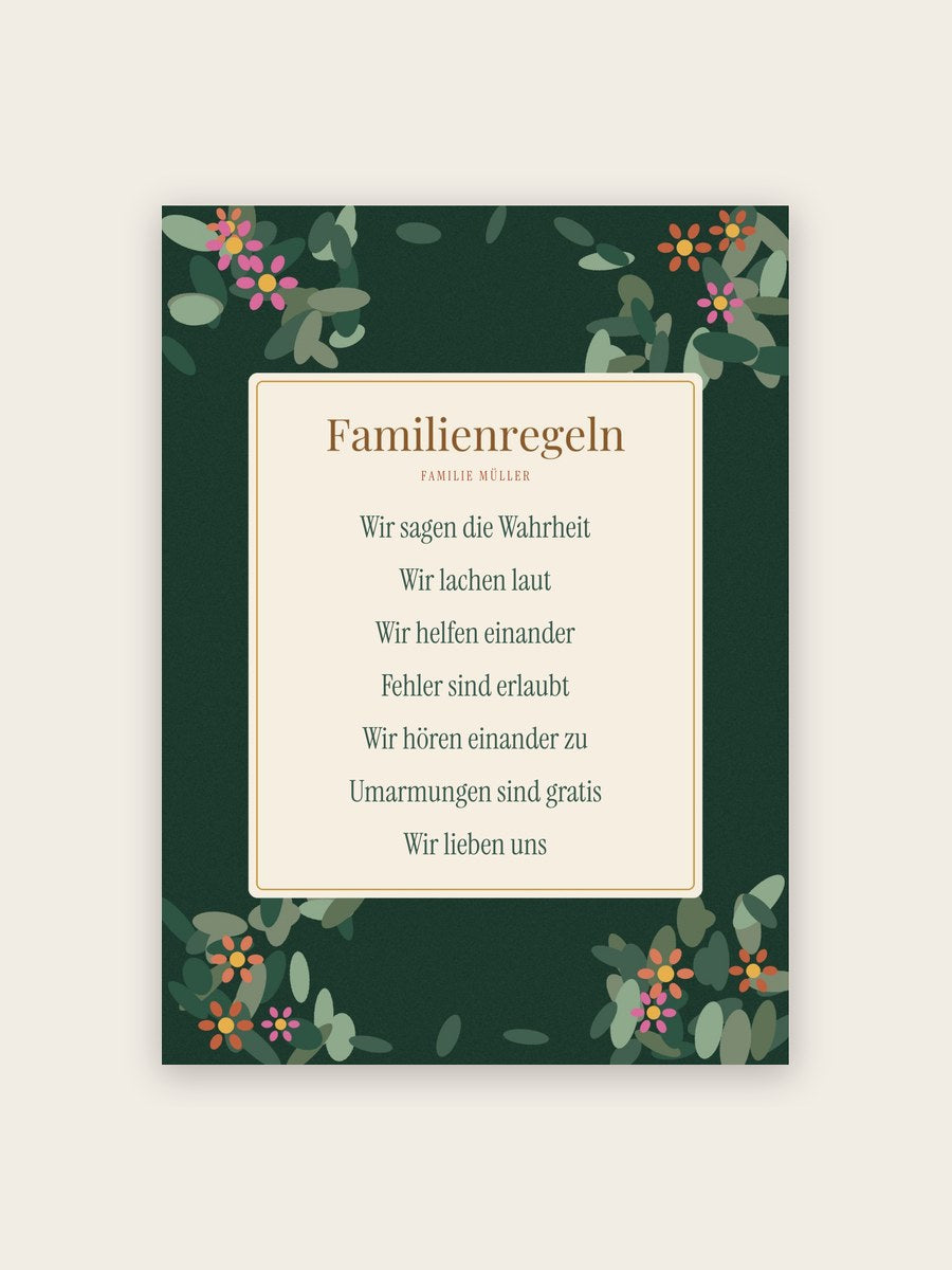 Hausregeln mit Familienname