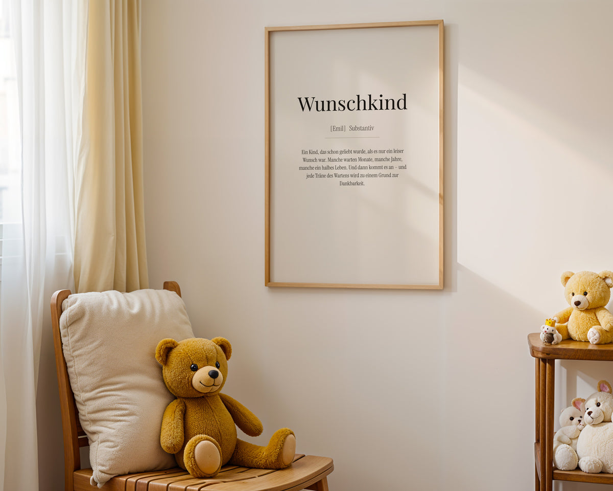 Wunschkind – Poster im Kinderzimmer