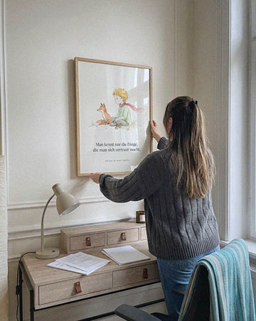 Beispielfoto: Poster Kinderzimmer Junge und Fuchs