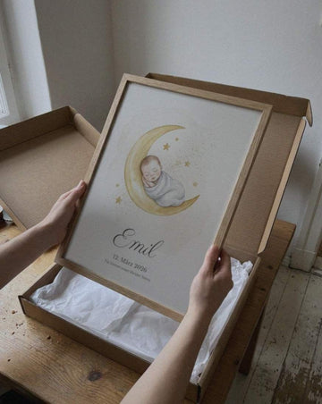 Beispielfoto: Sternenkind – Mond-Baby Aquarell