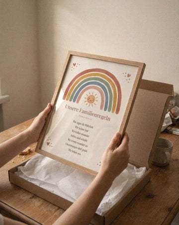 Example photo: House rules Boho Regenbogen