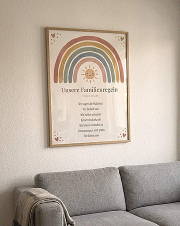 Example photo: House rules Boho Regenbogen