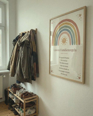 Example photo: House rules Boho Regenbogen