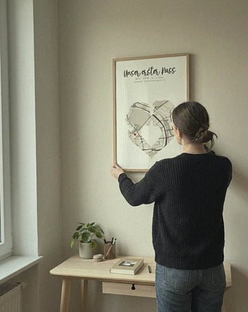 Beispielfoto: Karten-Poster „Paar-Silhouette“