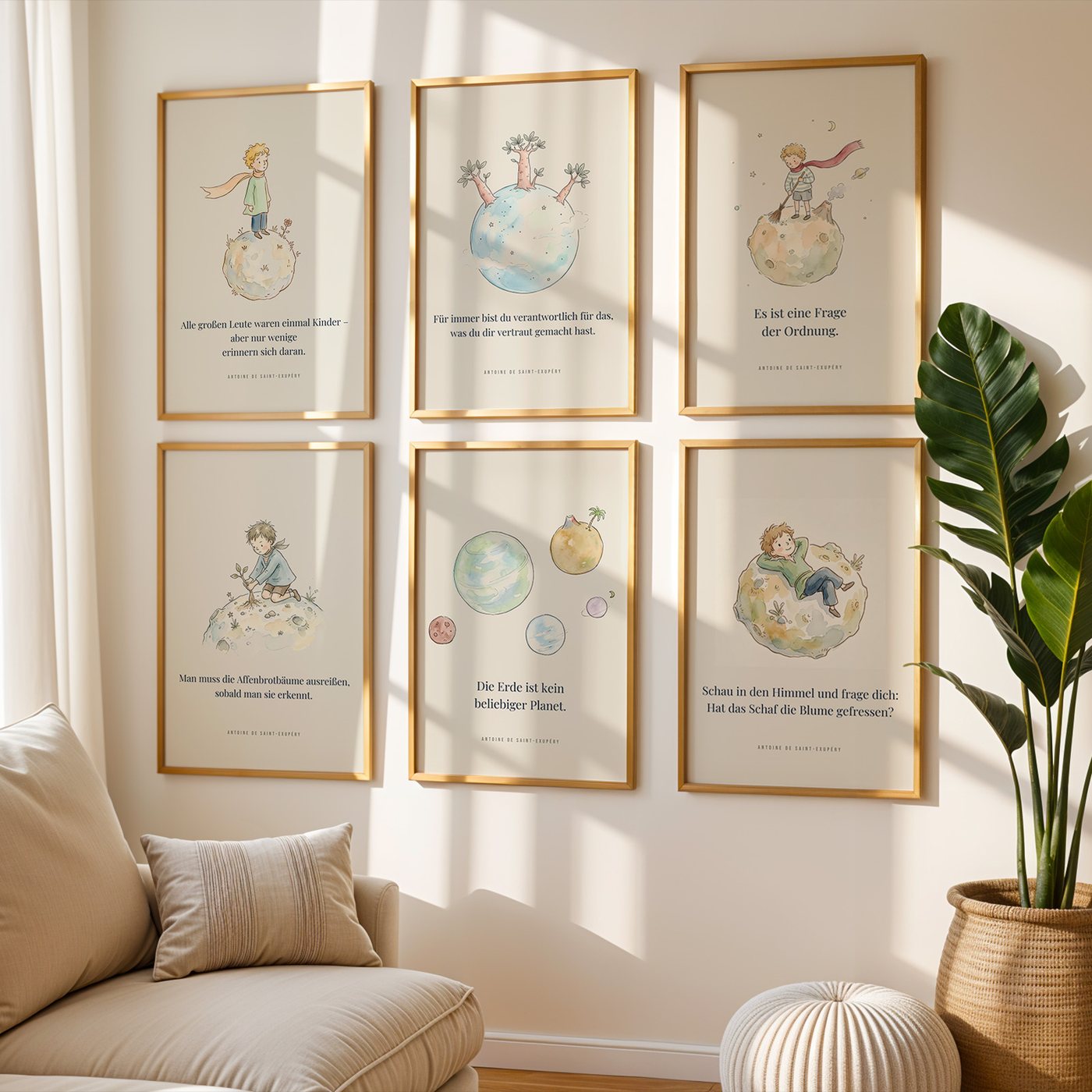 „Kleiner Prinz“ set of 6 – Little Planet – inspired by The Little Prince