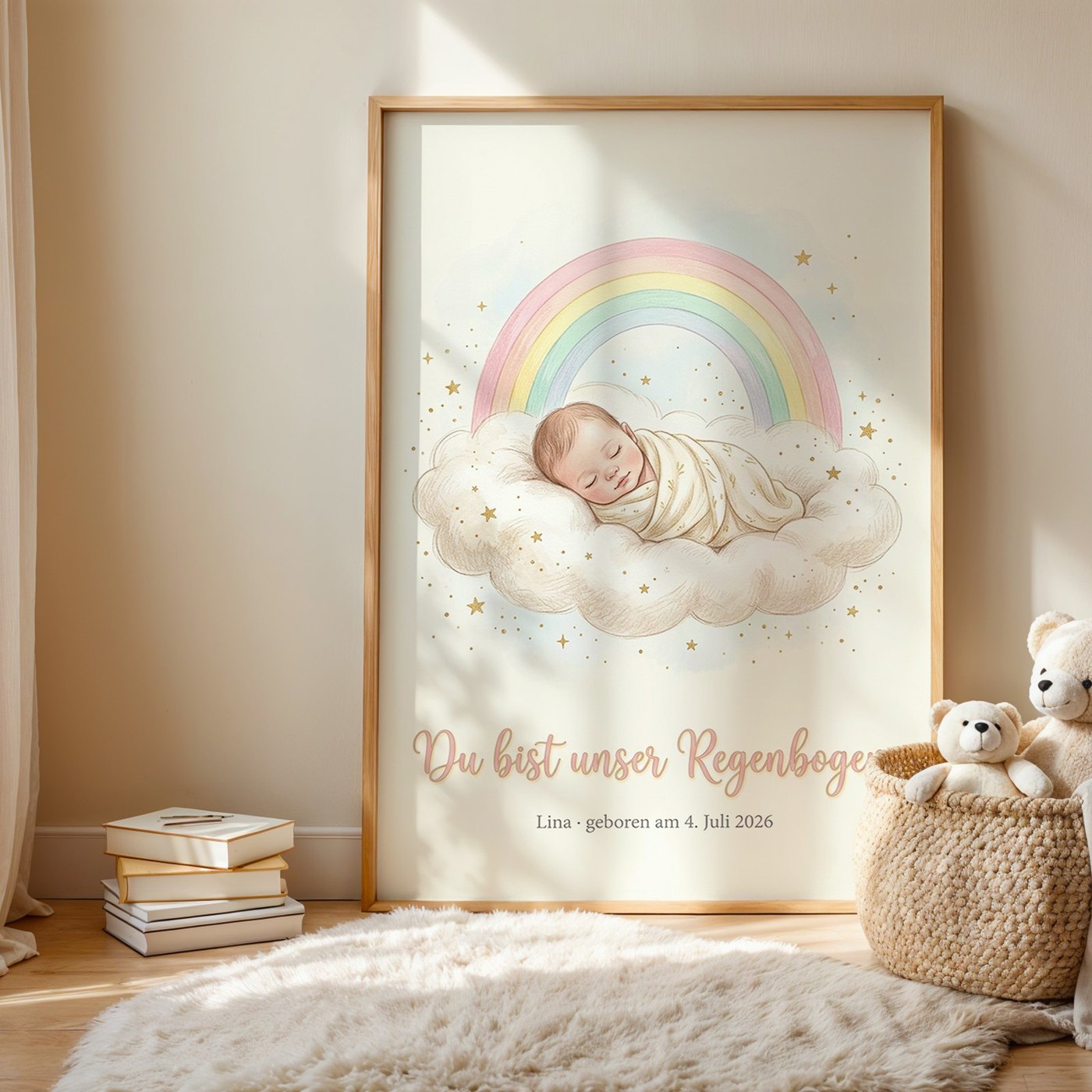 Regenbogenbaby – Baby auf der Wolke Ansicht 1