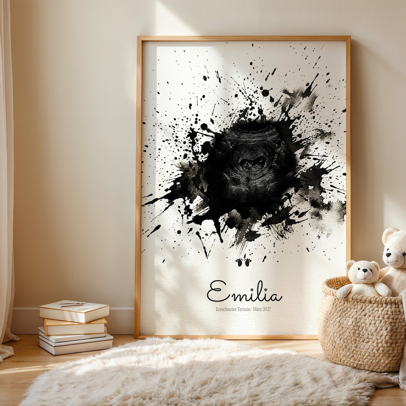 Ultraschallbild – Tinten Splash