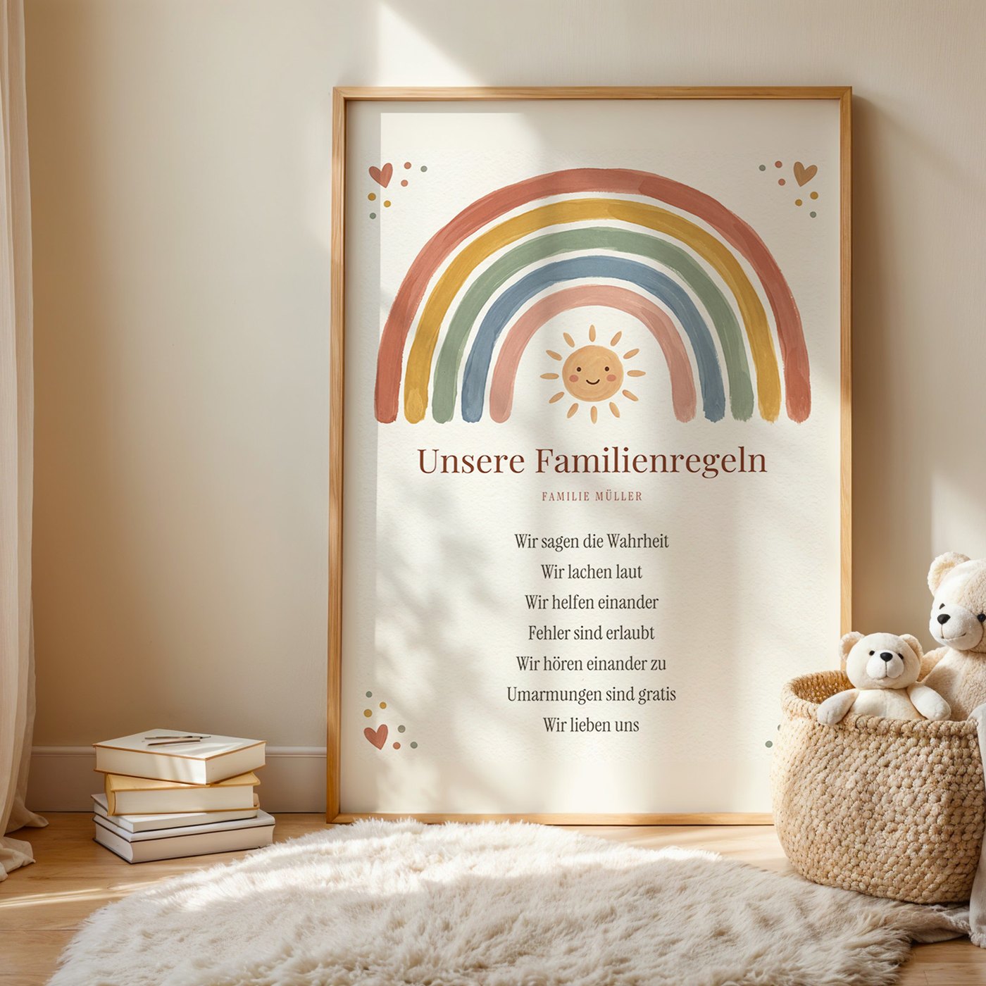 Hausregeln Boho Regenbogen Ansicht 1