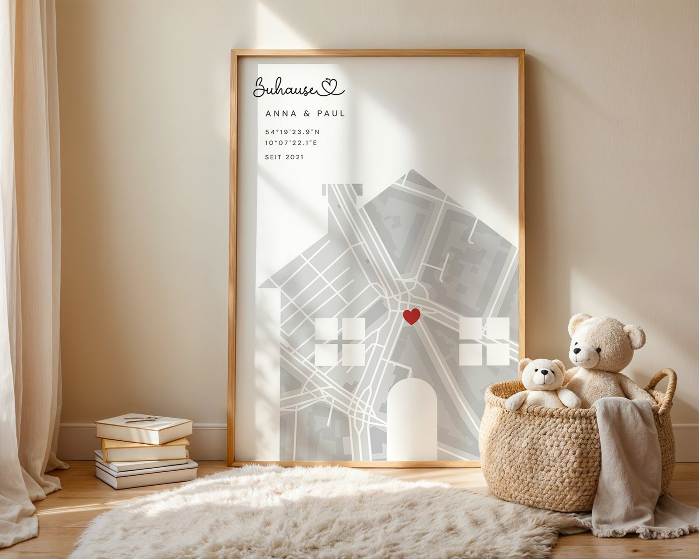 Karten-Poster „Zuhause“