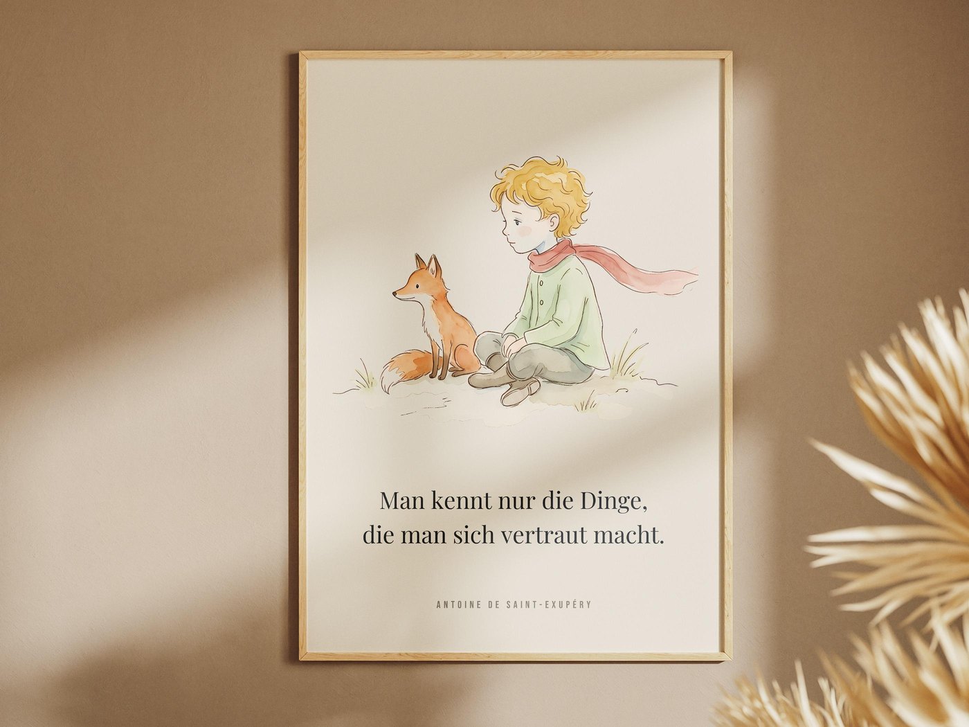 Poster Kinderzimmer Junge und Fuchs Ansicht 2