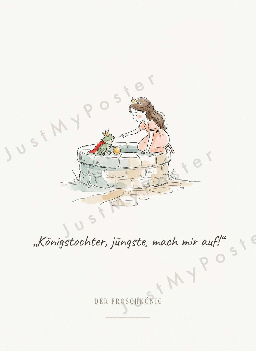 Froschkönig – Märchenbild mit Zitat Ansicht 3