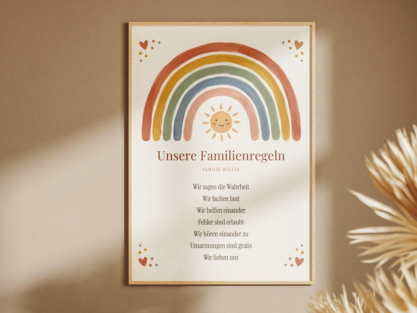 Hausregeln Boho Regenbogen Ansicht 2