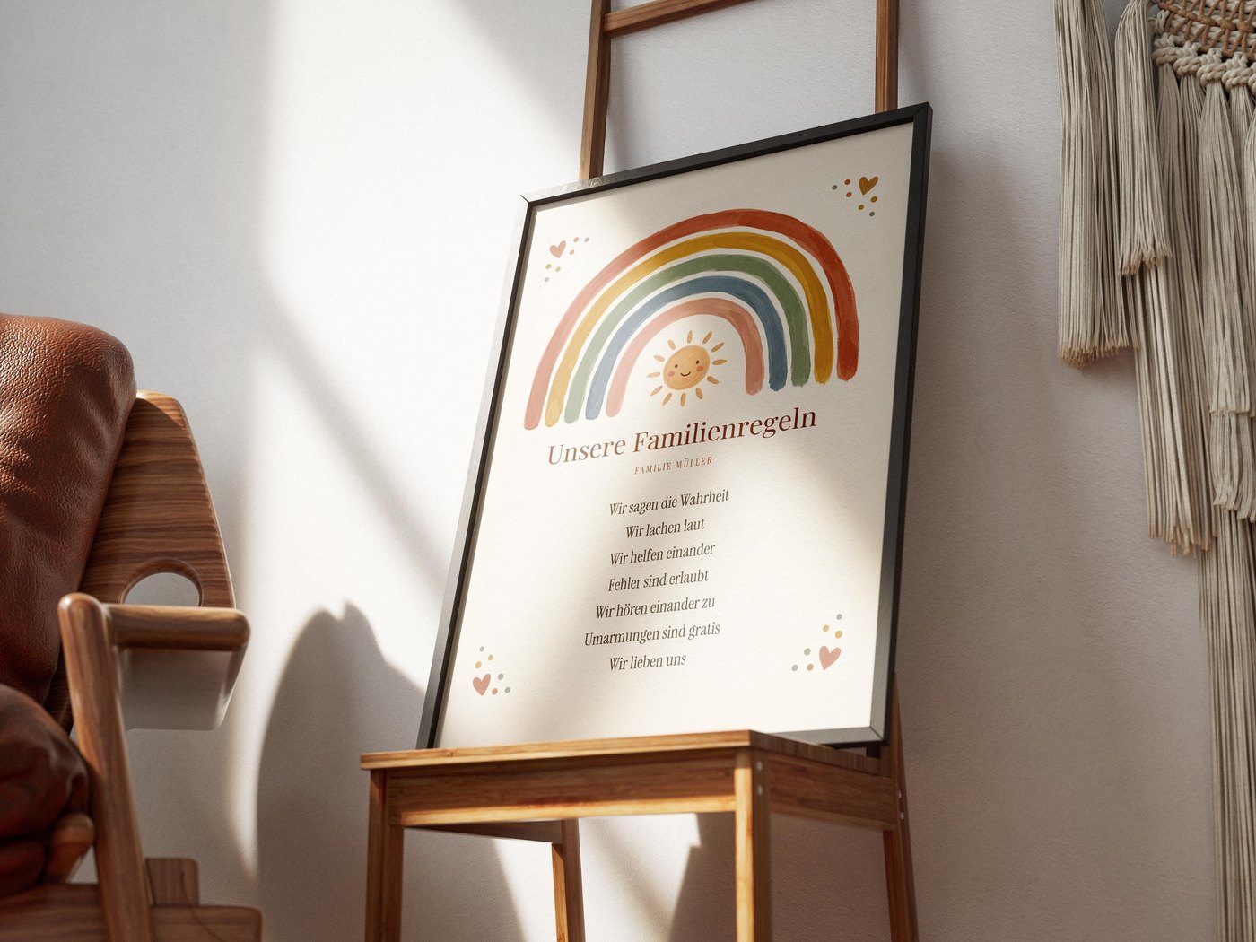 Hausregeln Boho Regenbogen Ansicht 3