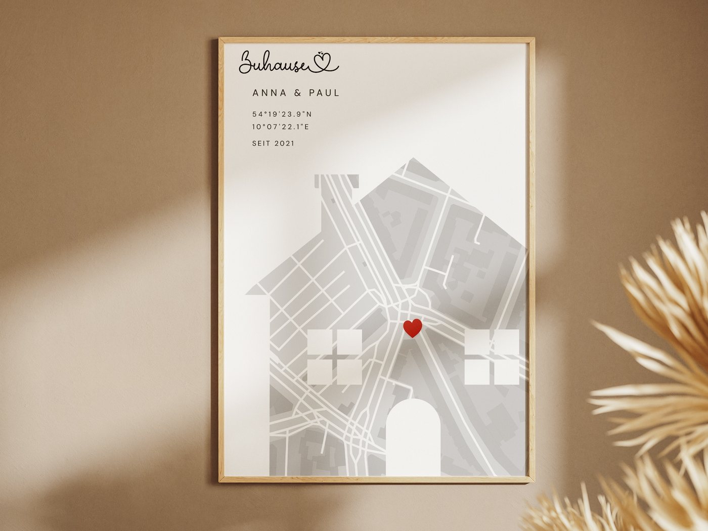 Karten-Poster „Zuhause“ Ansicht 2