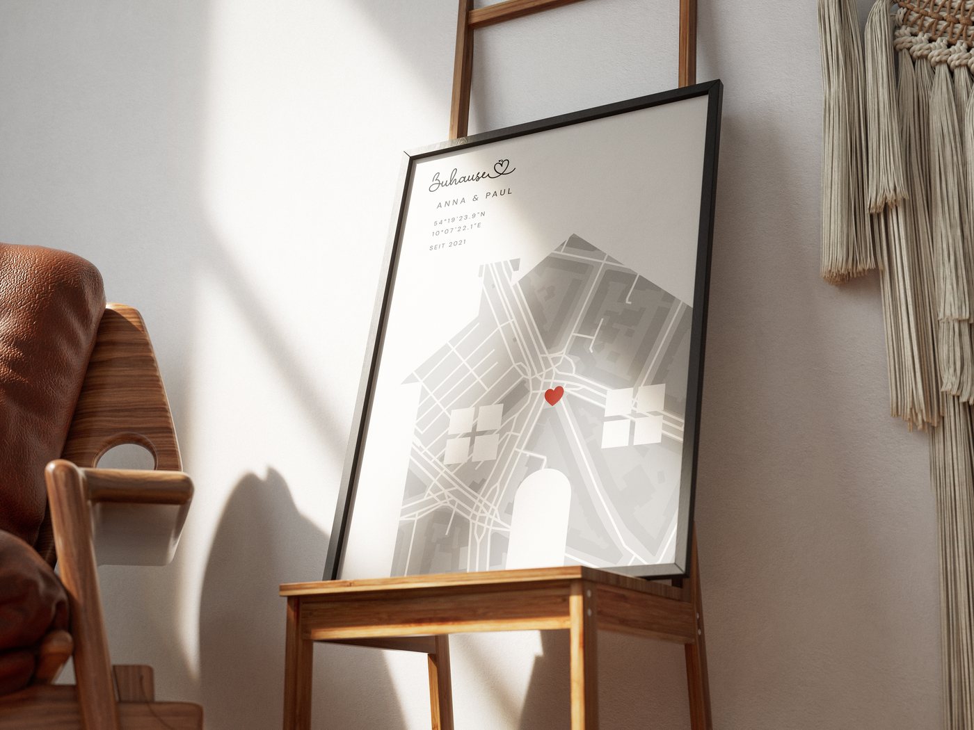 Karten-Poster „Zuhause“ Ansicht 3