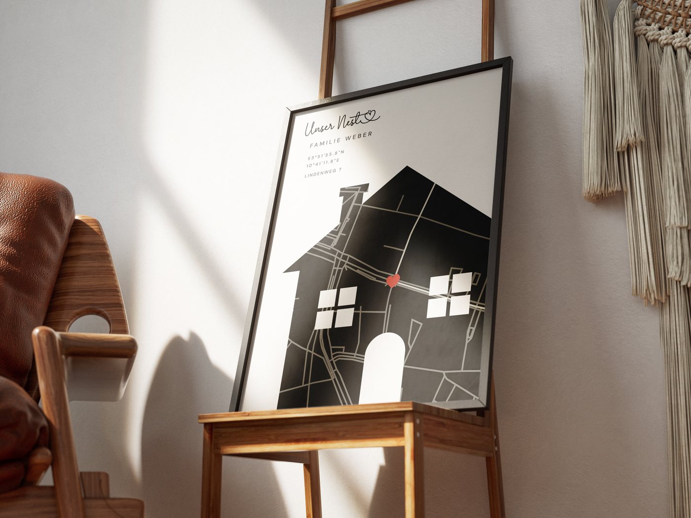 Karten-Poster „Zuhause“ Ansicht 6