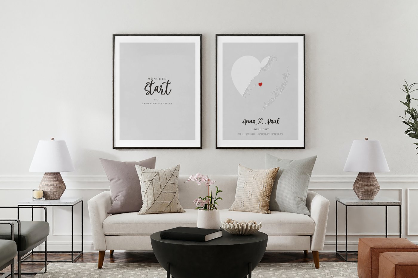 Karten-Poster 3er-Set „Unsere Orte“